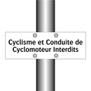 Cyclisme et Conduite de Cyclomoteur Interdits