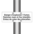 Danger d'explosion ! Fumer, flammes nues et feu interdits. Évitez de créer des étincelles.