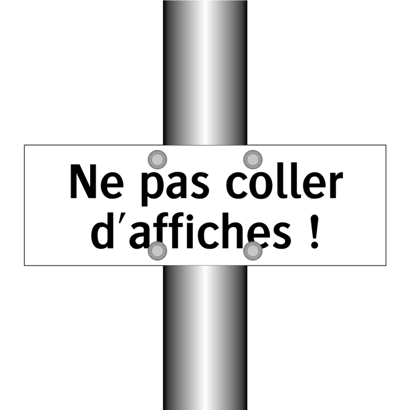 Ne pas coller d'affiches !