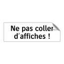 Ne pas coller d'affiches !