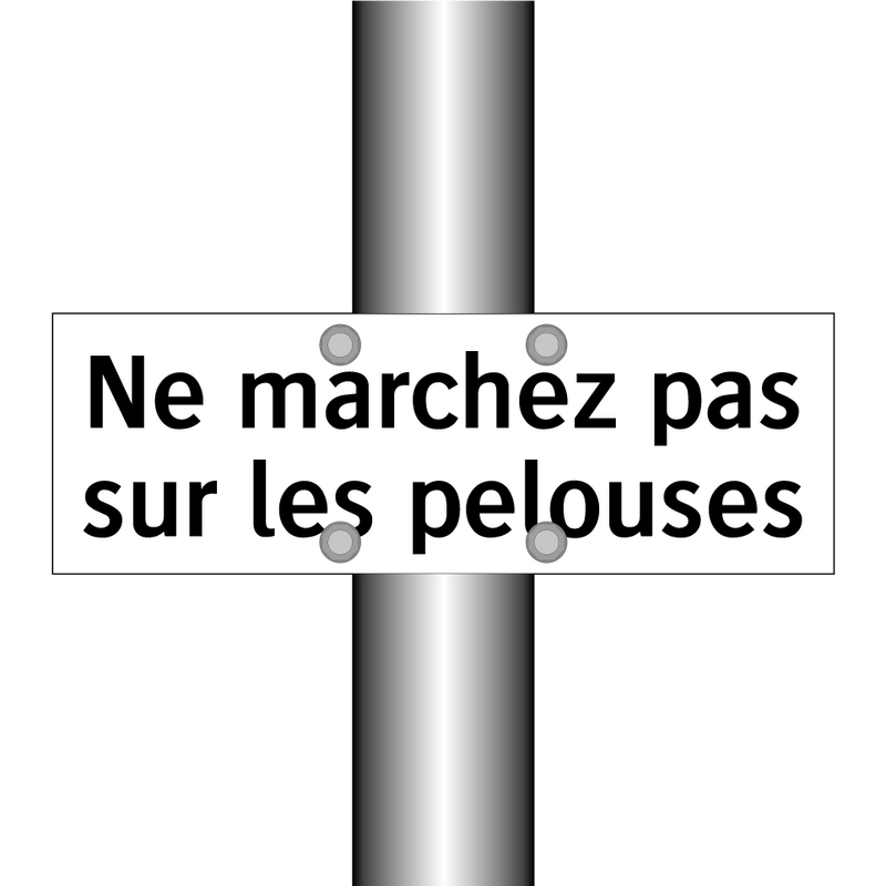 Ne marchez pas sur les pelouses