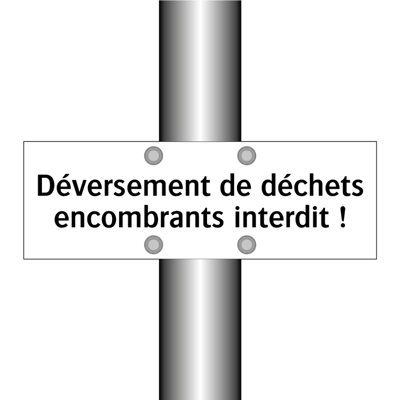 Déversement de déchets encombrants interdit !
