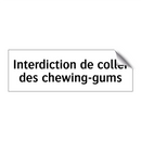Interdiction de coller des chewing-gums