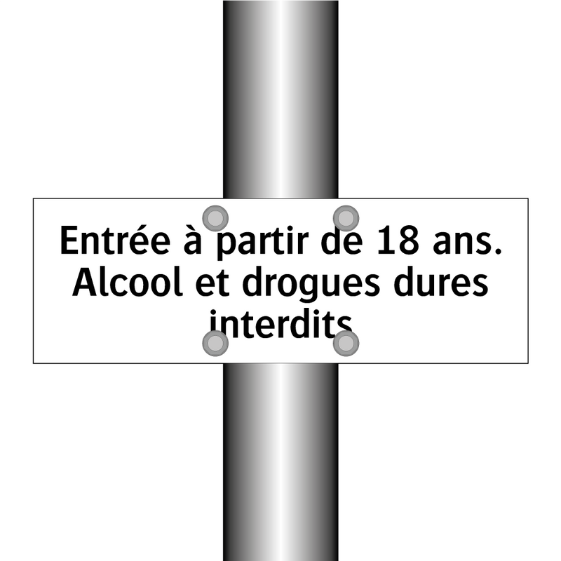 Entrée à partir de 18 ans. Alcool et drogues dures interdits