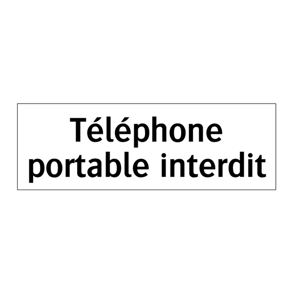 Téléphone portable interdit