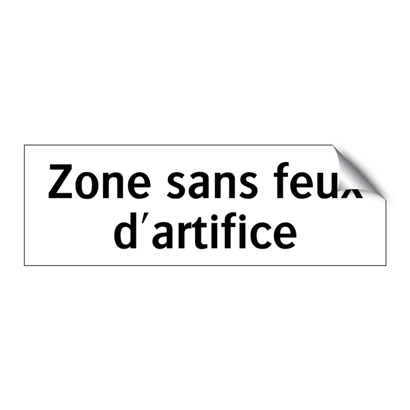 Zone sans feux d'artifice