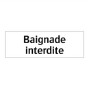 Baignade interdite