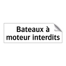 Bateaux à moteur interdits