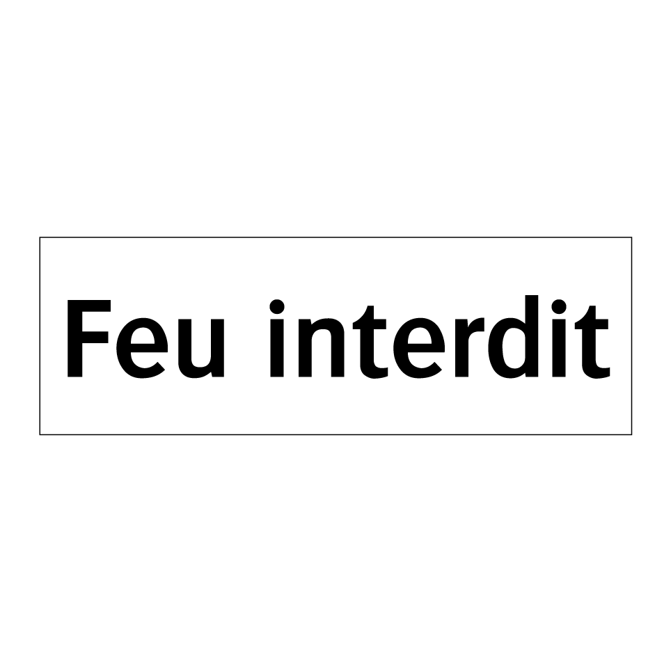 Feu interdit