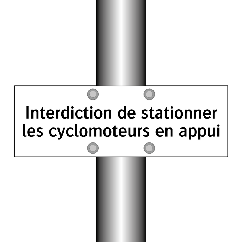 Interdiction de stationner les cyclomoteurs en appui