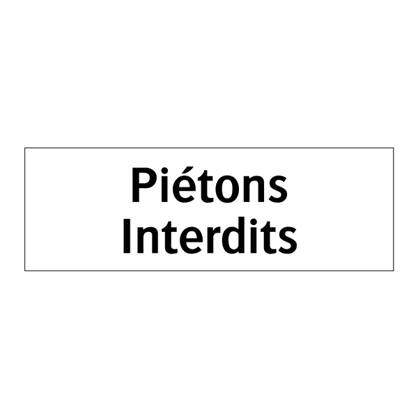 Piétons Interdits
