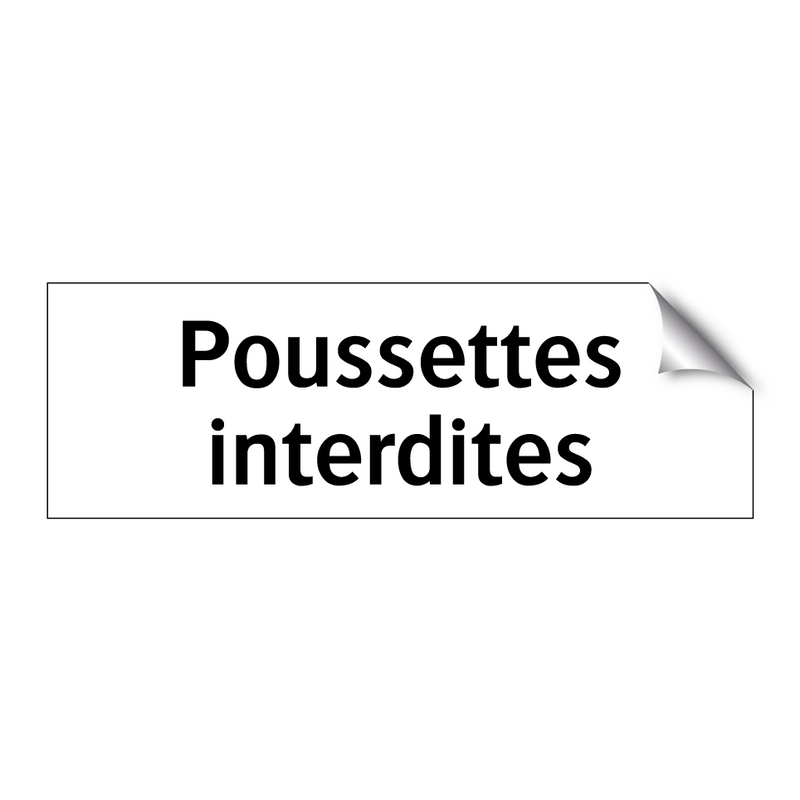 Poussettes interdites