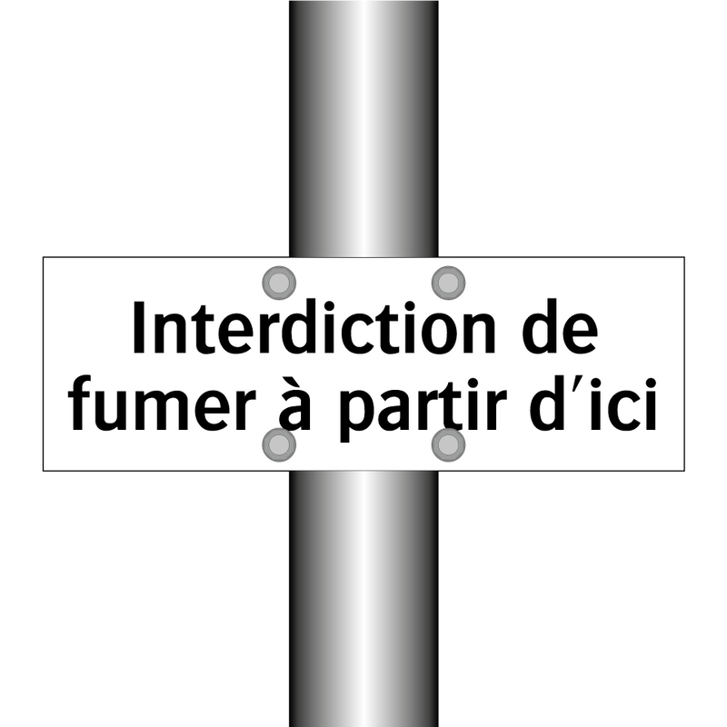 Interdiction de fumer à partir d'ici