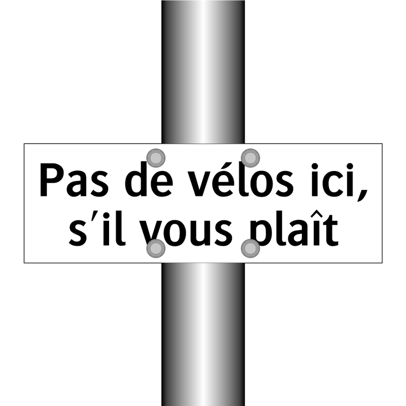 Pas de vélos ici, s'il vous plaît