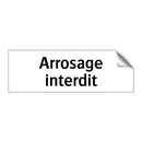 Arrosage interdit