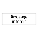 Arrosage interdit