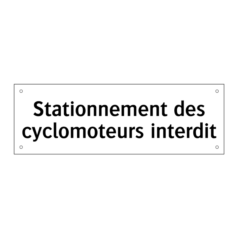 Stationnement des cyclomoteurs interdit