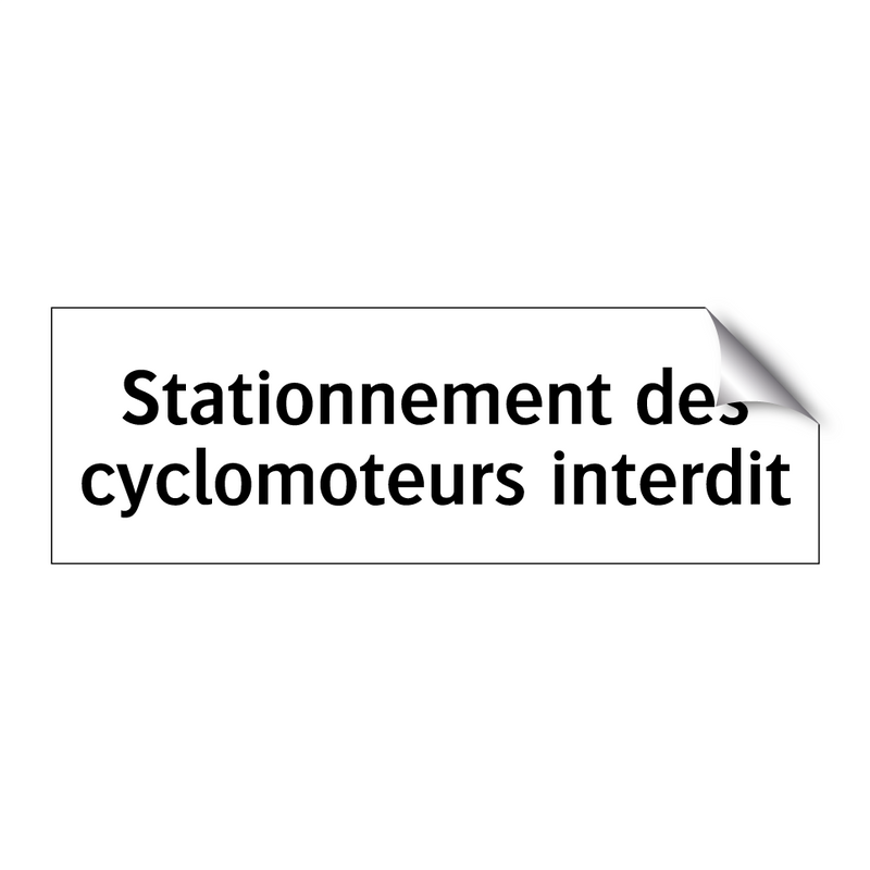 Stationnement des cyclomoteurs interdit