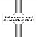 Stationnement ou appui des cyclomoteurs interdit
