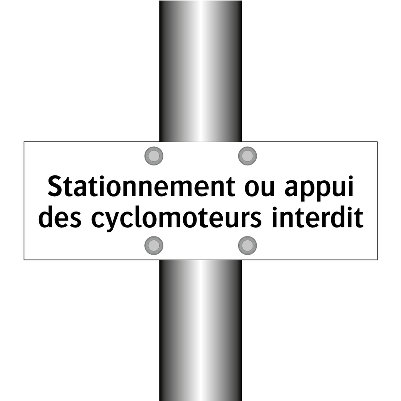 Stationnement ou appui des cyclomoteurs interdit