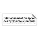 Stationnement ou appui des cyclomoteurs interdit