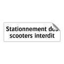 Stationnement des scooters interdit