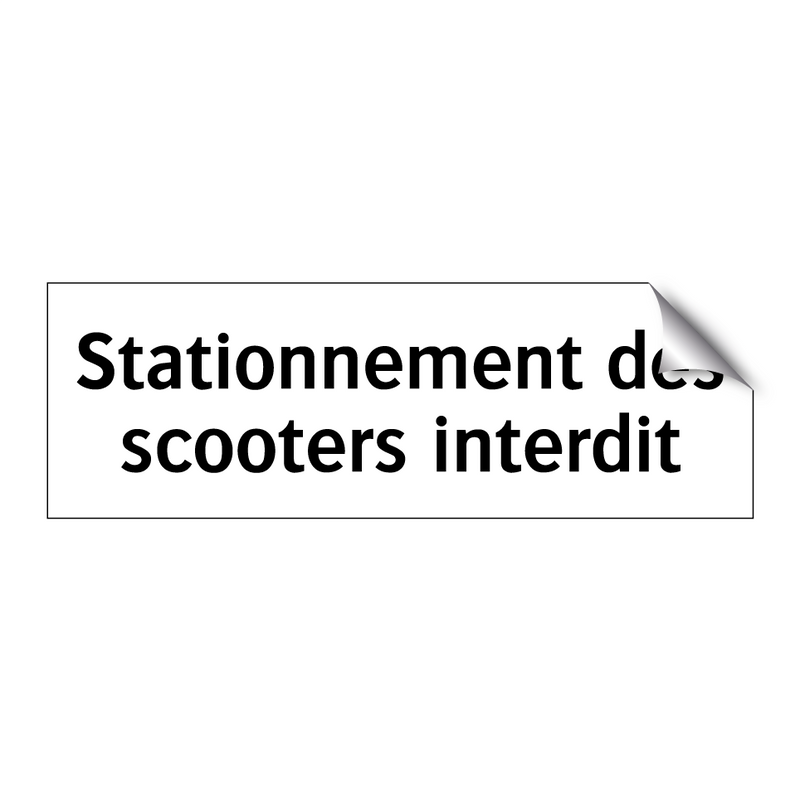 Stationnement des scooters interdit