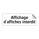Affichage d'affiches interdit