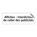 Affiches : Interdiction de coller des publicités