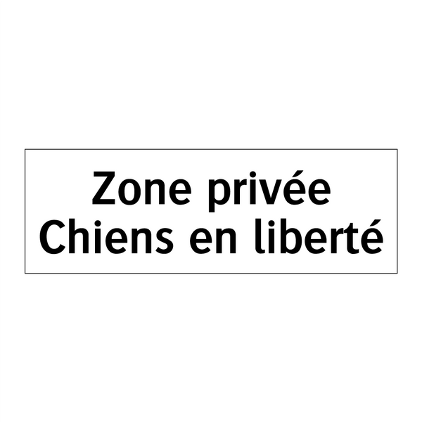 Zone privée Chiens en liberté