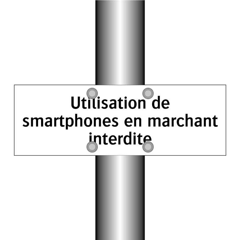 Utilisation de smartphones en marchant interdite