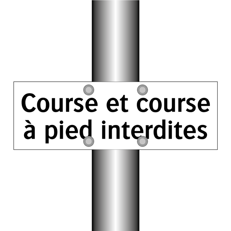 Course et course à pied interdites
