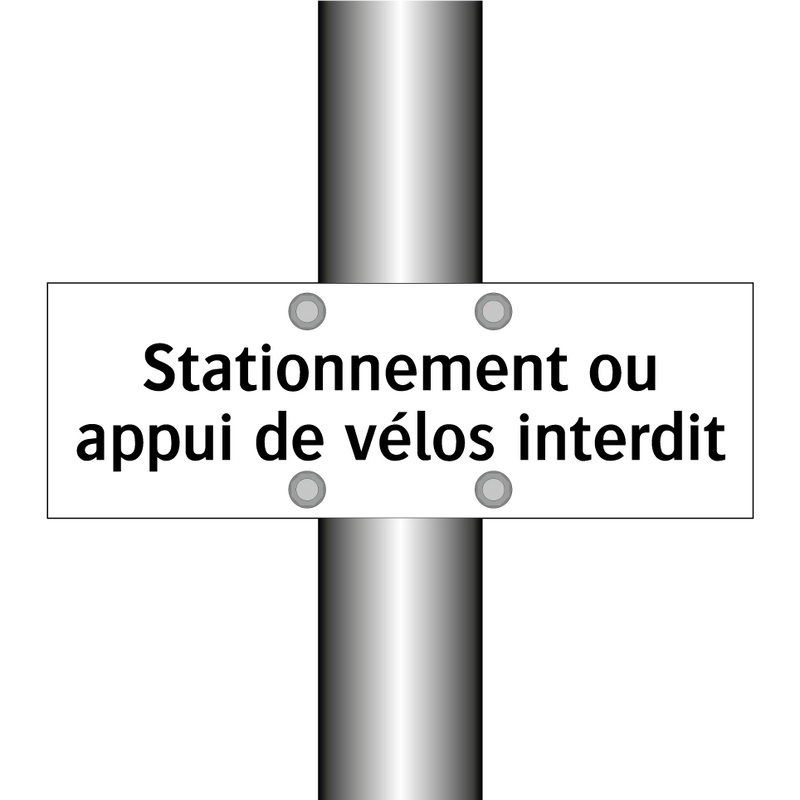 Stationnement ou appui de vélos interdit