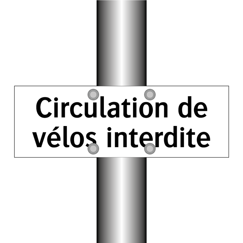 Circulation de vélos interdite