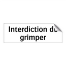 Interdiction de grimper