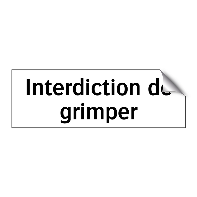 Interdiction de grimper