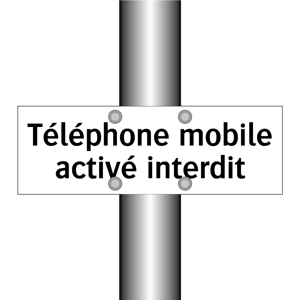 Téléphone mobile activé interdit