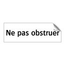Ne pas obstruer