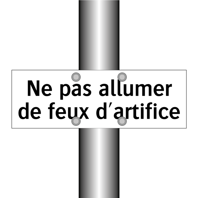 Ne pas allumer de feux d'artifice