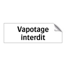 Vapotage interdit