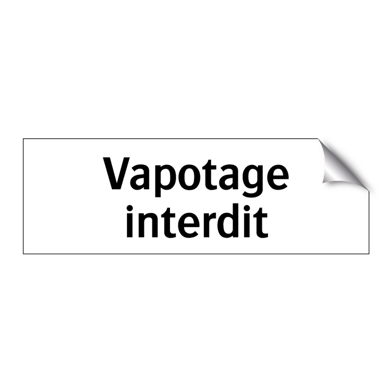 Vapotage interdit