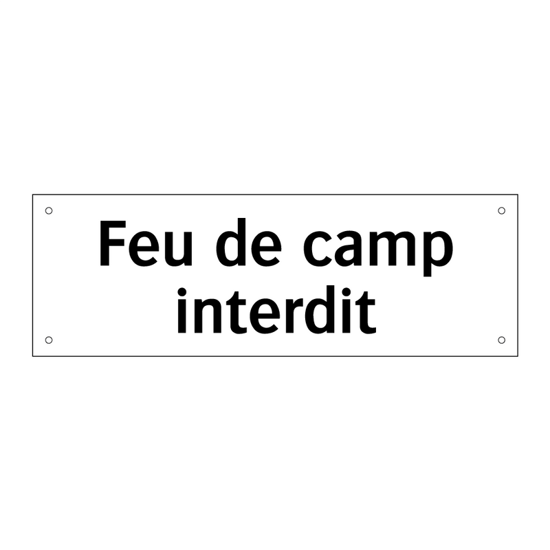Feu de camp interdit