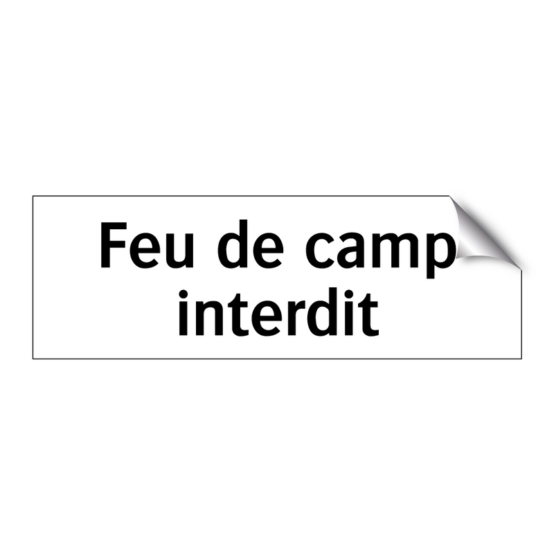 Feu de camp interdit