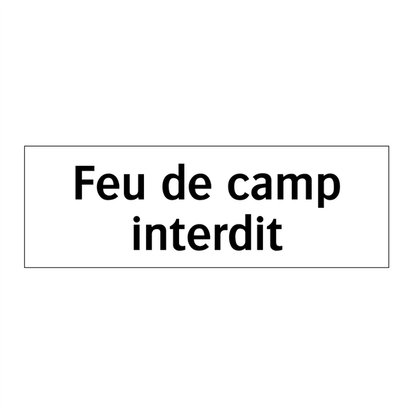 Feu de camp interdit