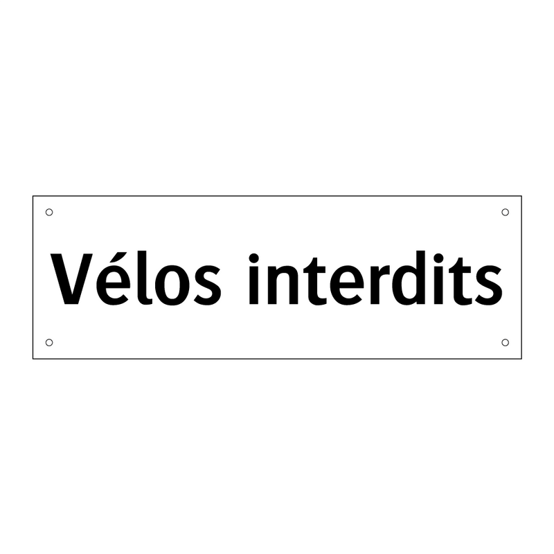 Vélos interdits