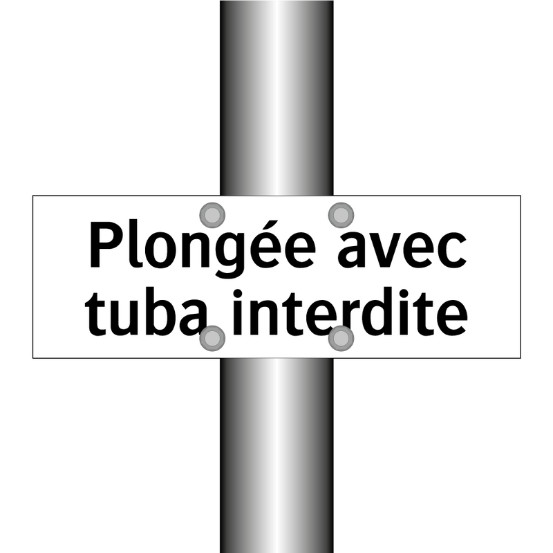 Plongée avec tuba interdite