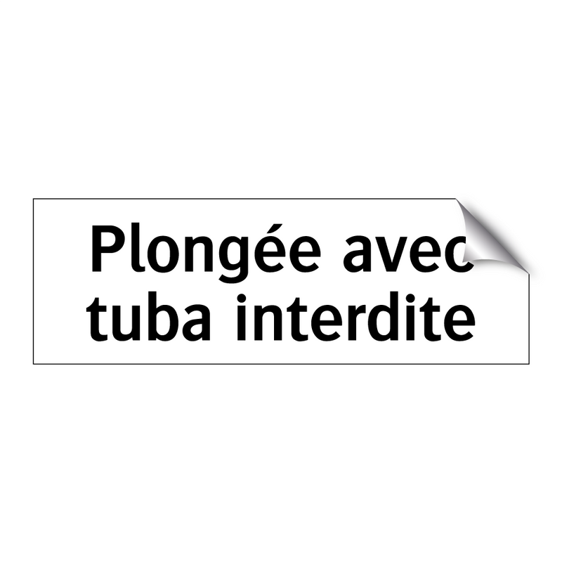 Plongée avec tuba interdite