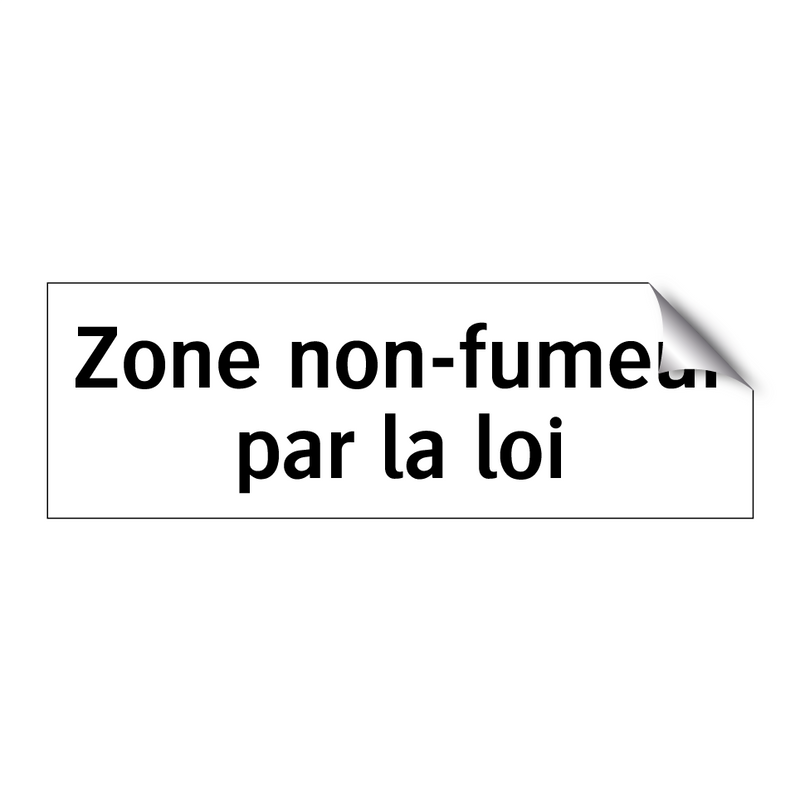 Zone non-fumeur par la loi