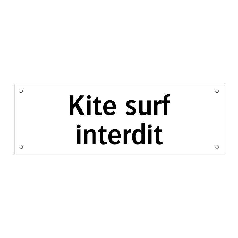 Kite surf interdit