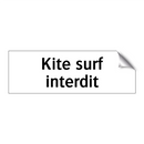 Kite surf interdit